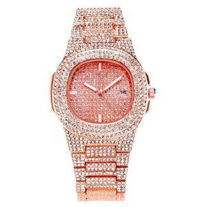 Four color quartz watch Fashion Square Diamond